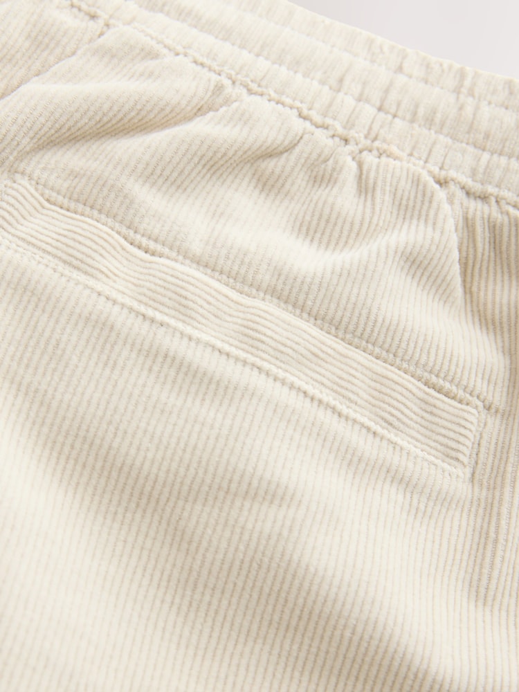 Ecru EDIT Corduroy Drawstring Waist Shorts - Image 8 of 8