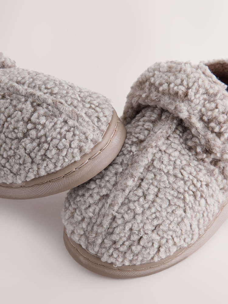 Neutral Borg Warm Lined Touch Fastening Cupsole Slippers - Image 6 of 6 Neutral Borg Warm Lined Touch Fastening Cupsole Slippers - Image 6 of 6
