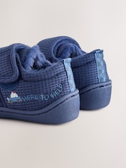 Navy Transport Touch Fastening Cupsole Slippers - Image 4 of 5
