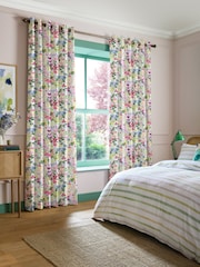 Bluebellgray Cerise Flora Made to Measure Curtains - Image 2 of 9