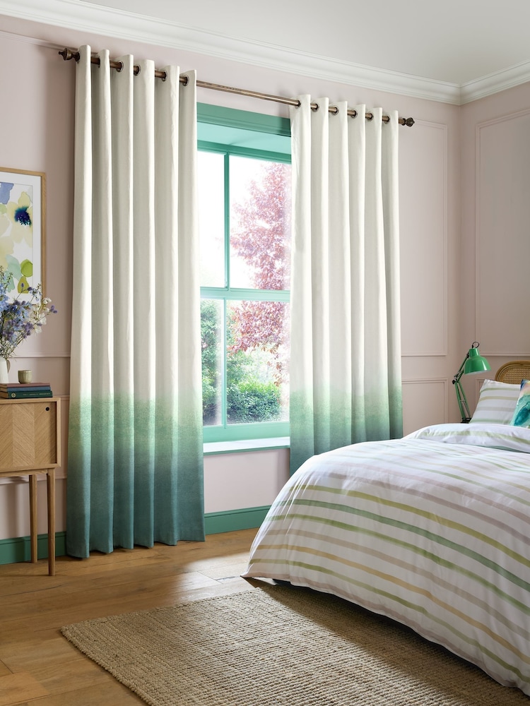 Bluebellgray Teal Ombre Made to Measure Curtains - Image 2 of 9 Bluebellgray Teal Ombre Made to Measure Curtains - Image 2 of 9