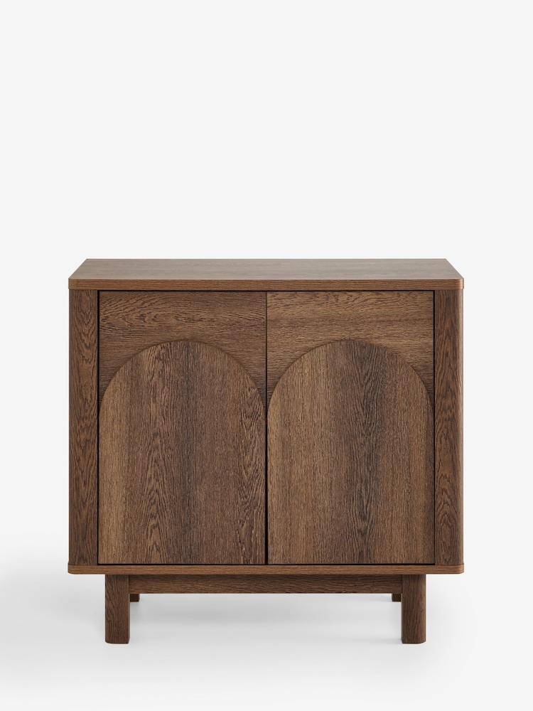 Dark Natural Arches Mango Wood Effect Small Sideboard - Image 1 of 5 Dark Natural Arches Mango Wood Effect Small Sideboard - Image 1 of 5