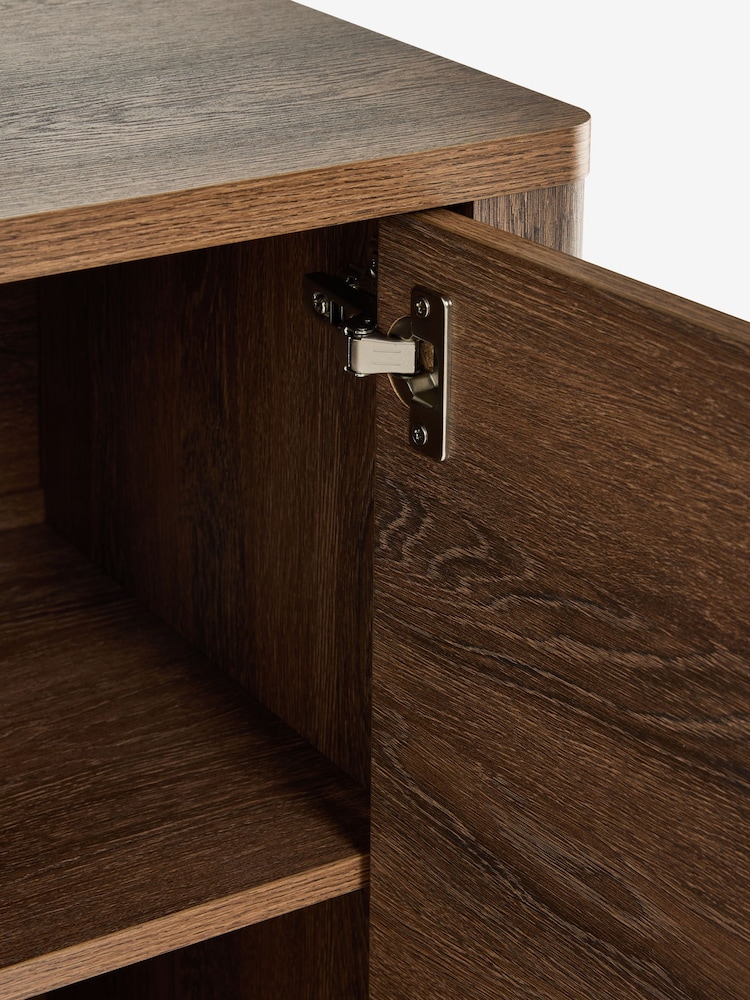 Dark Natural Arches Mango Wood Effect Small Sideboard - Image 5 of 5 Dark Natural Arches Mango Wood Effect Small Sideboard - Image 5 of 5