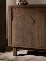 Dark Natural Arches Mango Wood Effect Small Sideboard - Image 6 of 10