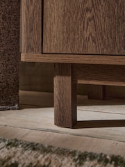 Dark Natural Arches Mango Wood Effect Small Sideboard - Image 7 of 10