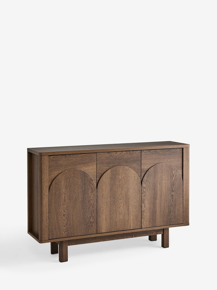 Dark Natural Arches Mango Wood Effect Slim Sideboard - Image 12 of 12