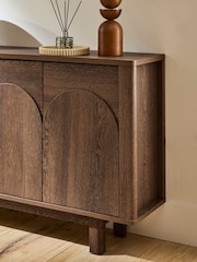 Dark Natural Arches Mango Wood Effect Slim Sideboard - Image 8 of 12