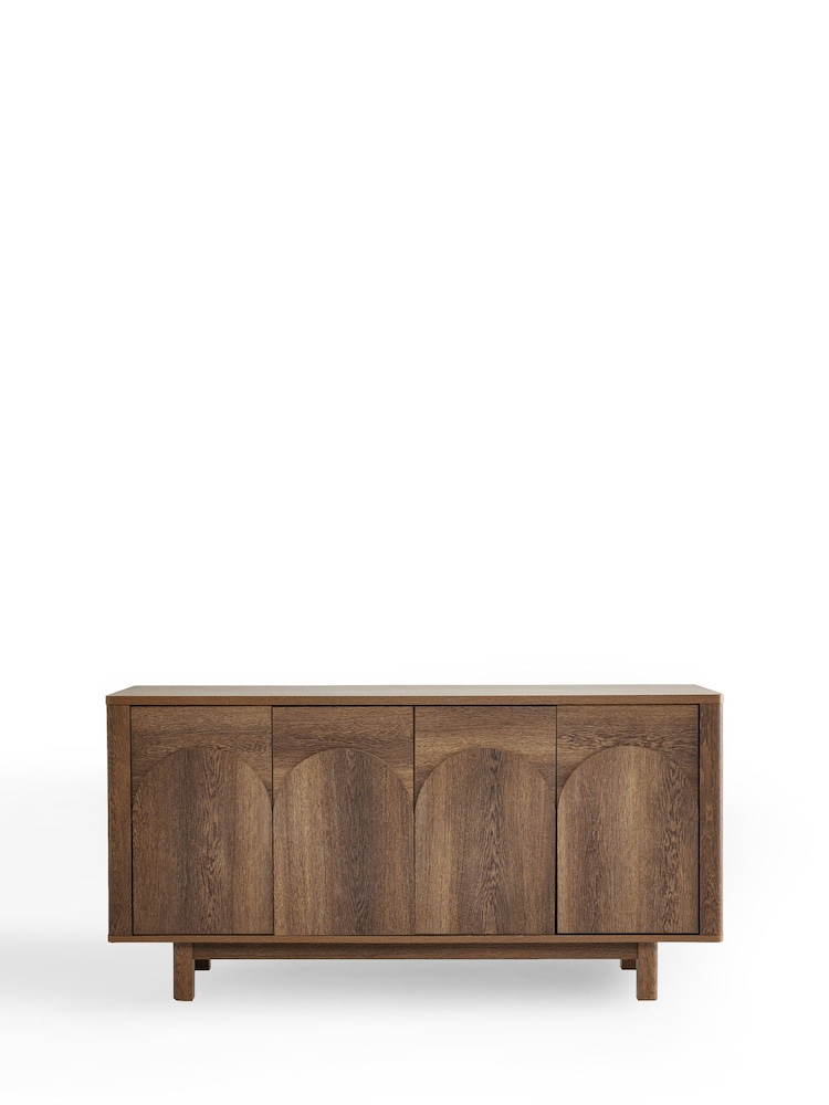 Dark Natural Arches Mango Wood Effect Sideboard - Image 1 of 10 Dark Natural Arches Mango Wood Effect Sideboard - Image 1 of 10