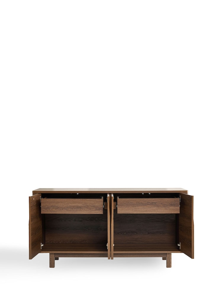 Dark Natural Arches Mango Wood Effect Sideboard - Image 2 of 10 Dark Natural Arches Mango Wood Effect Sideboard - Image 2 of 10