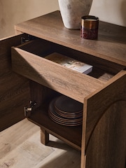 Dark Natural Arches Mango Wood Effect Sideboard - Image 6 of 10