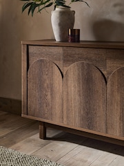 Dark Natural Arches Mango Wood Effect Sideboard - Image 7 of 10