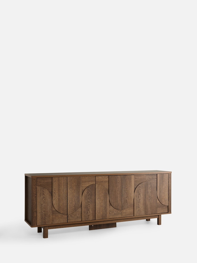 Dark Natural Arches Mango Wood Effect Extra Large Sideboard - Image 10 of 10