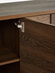 Dark Natural Arches Mango Wood Effect Extra Large Sideboard - Image 4 of 10