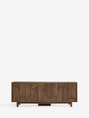 Dark Natural Arches Mango Wood Effect Extra Large Sideboard - Image 8 of 10
