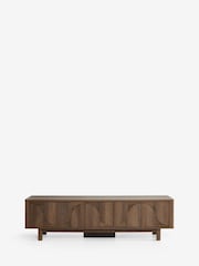 Dark Natural Arches Mango Wood Effect Up to 80 inch TV Unit - Image 1 of 5