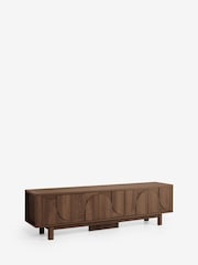 Dark Natural Arches Mango Wood Effect Up to 80 inch TV Unit - Image 10 of 11
