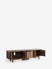 Dark Natural Arches Mango Wood Effect Up to 80 inch TV Unit - Image 2 of 5