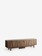 Dark Natural Arches Mango Wood Effect Up to 80 inch TV Unit - Image 3 of 5