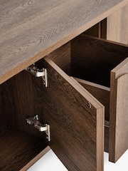 Dark Natural Arches Mango Wood Effect Up to 80 inch TV Unit - Image 4 of 5