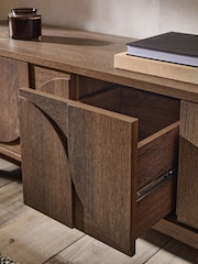 Dark Natural Arches Mango Wood Effect Up to 80 inch TV Unit - Image 6 of 11