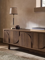 Dark Natural Arches Mango Wood Effect Up to 80 inch TV Unit - Image 7 of 11