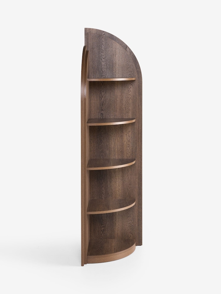 Dark Natural Arches Mango Wood Effect Corner Shelf - Image 2 of 5