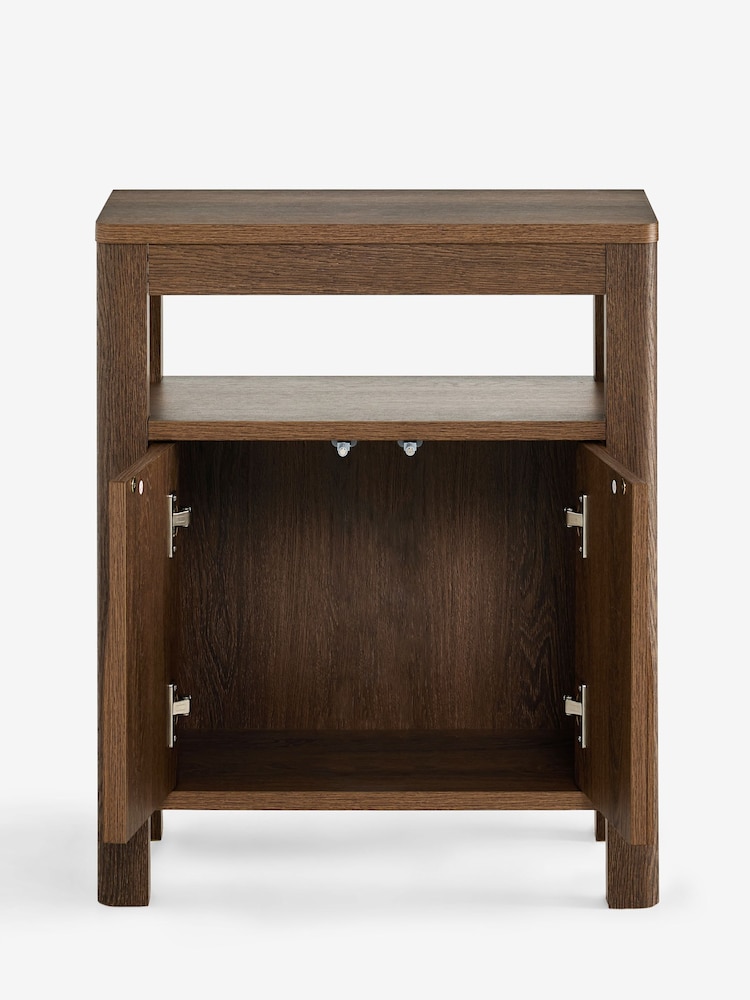 Dark Natural Arches Mango Effect Storage Side Table - Image 2 of 5 Dark Natural Arches Mango Effect Storage Side Table - Image 2 of 5