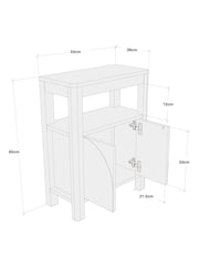 Dark Natural Arches Mango Effect Storage Side Table - Image 4 of 5