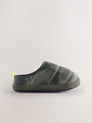 Khaki Camo Warm Lined Slipper Mules - Image 2 of 5