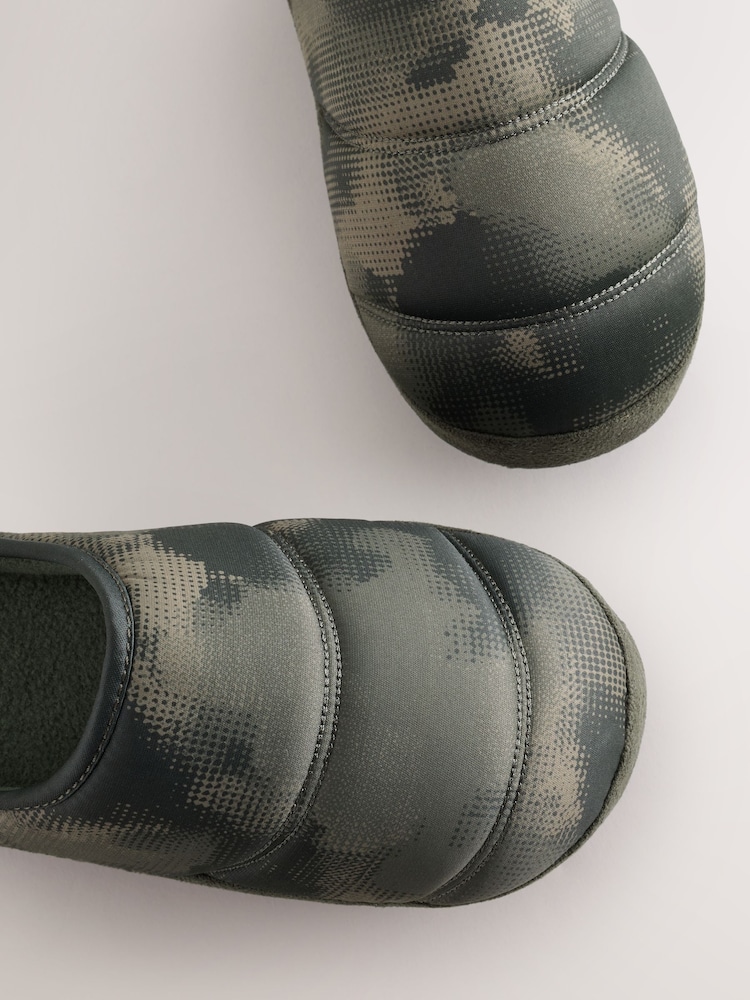 Khaki Camo Warm Lined Slipper Mules - Image 5 of 5 Khaki Camo Warm Lined Slipper Mules - Image 5 of 5
