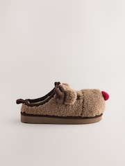 Brown Reindeer Novelty Slippers - Image 2 of 5