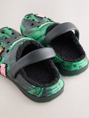 Black/Green Minecraft Warm Lined Slipper Clogs - Image 3 of 4