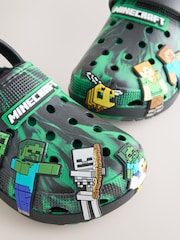 Black/Green Minecraft Warm Lined Slipper Clogs - Image 4 of 4
