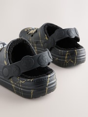 Black Football Warm Lined Slipper Clogs - Image 5 of 5