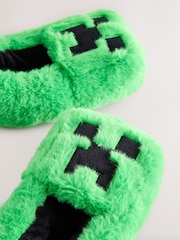 Green Minecraft Novelty Slippers - Image 3 of 5
