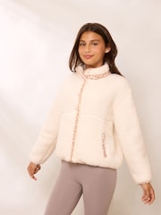 Lipsy Cream Leopard Trim Cosy Fleece (5-16yrs) - Image 5 of 6