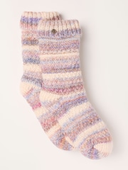 FatFace Multi Colour Textured Slipper Socks - Image 1 of 2
