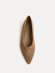 كريم - Linzi Direct Point Toe Flat Ballet Pumps - صورة 4 من 5