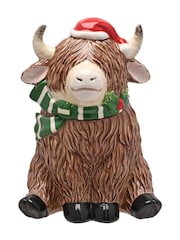Widdop Highland Cow Ceramic Cookie Jar - Image 1 of 3
