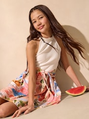 Lipsy Knot Waist 2-in-1 Holiday Shop Dress (5-16yrs) - Bild 4 von 4
