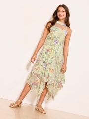 Floreale verde - Abito da cerimonia con Orlo a fazzoletto in pizzo Lipsy (5-16anni) - Immagine 1 di 5