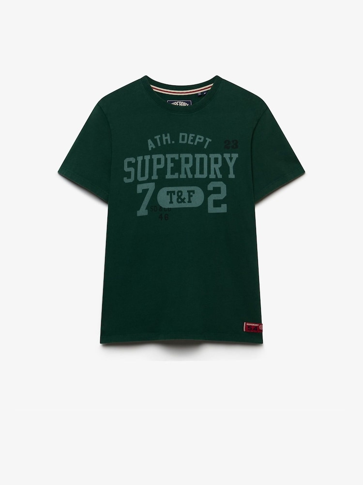 Superdry Green Vintage Prep Relaxed T-Shirt - Image 5 of 5 Superdry Green Vintage Prep Relaxed T-Shirt - Image 5 of 5