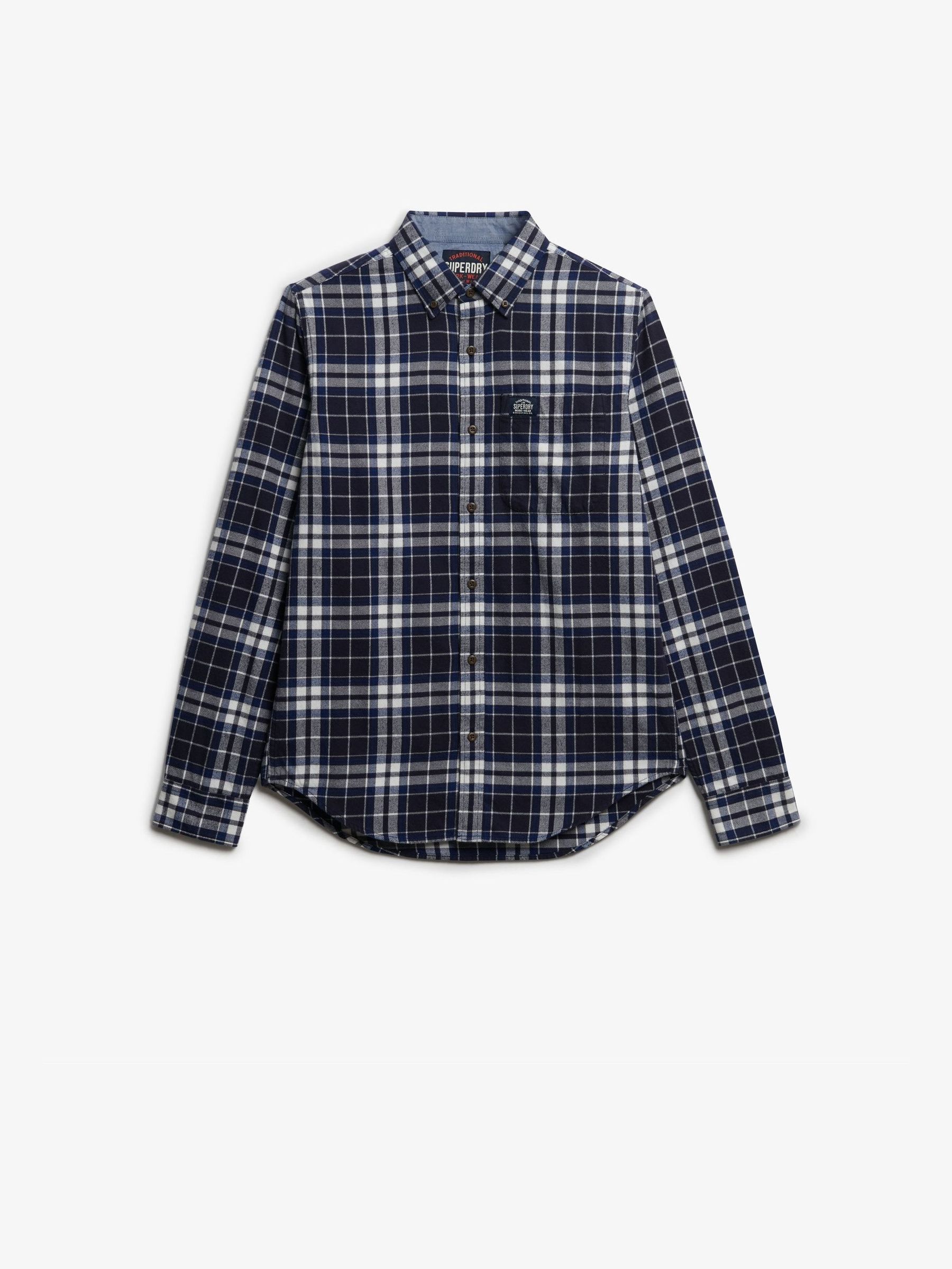 Buy Superdry Hampton Blue Check Long Sleeve Cotton Lumberjack