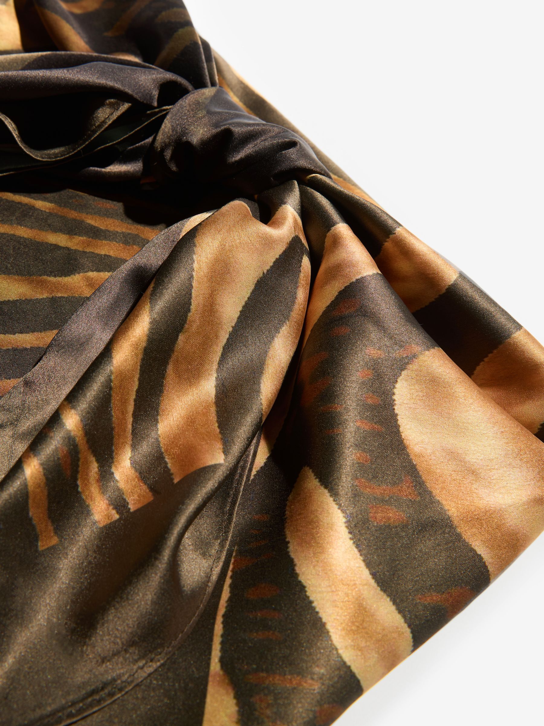 Buy Friends Like These Chocolate Brown Zebra Multi-Way Satin Scarf
