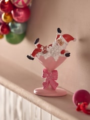 Red Christmas Santa Cocktail Bathroom Ornament - Image 1 of 5