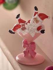 Red Christmas Santa Cocktail Bathroom Ornament - Image 2 of 5