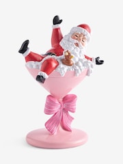 Red Christmas Santa Cocktail Bathroom Ornament - Image 4 of 5