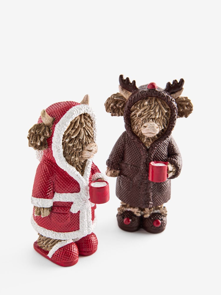 Set of 2 Red Christmas Hamish The Highland Cow Ornaments - Image 4 of 4 Set of 2 Red Christmas Hamish The Highland Cow Ornaments - Image 4 of 4