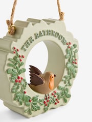 Christmas Robin Bathroom Sign Ornament - 5의 이미지 5