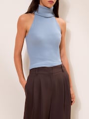 Lipsy Chocolate Brown Petite Premium Wide Leg Trousers - Image 4 of 5